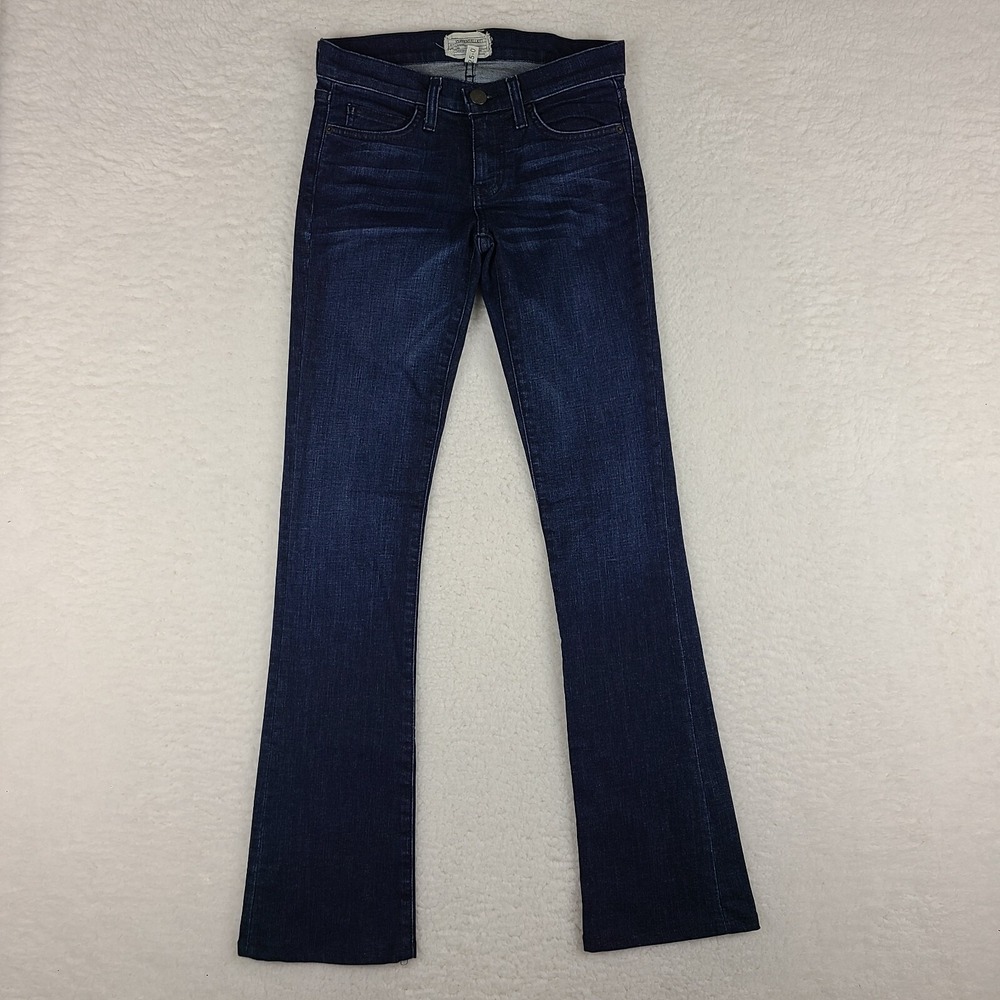 Current Elliott Jeans Womens 25-0 Blue The Slim Boot Cut Dark Wash Denim‎ HEMMED
